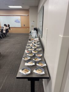 Mooncakes, tea, and various other snacks for the Mid-Autumn Festival and Eastern Medicine Practices event