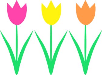 graphic of purple, yellow and orange flowers