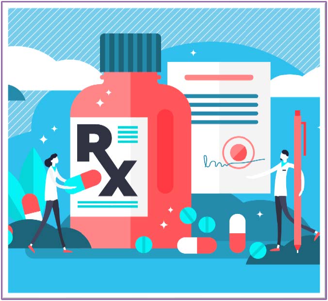 graphic of medicine bottle named RX