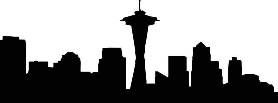 silhouette of the city of Seattle