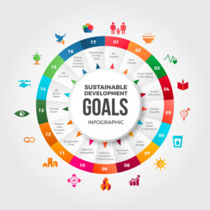 Sustainable Goals Infographic - gives examples of things to do