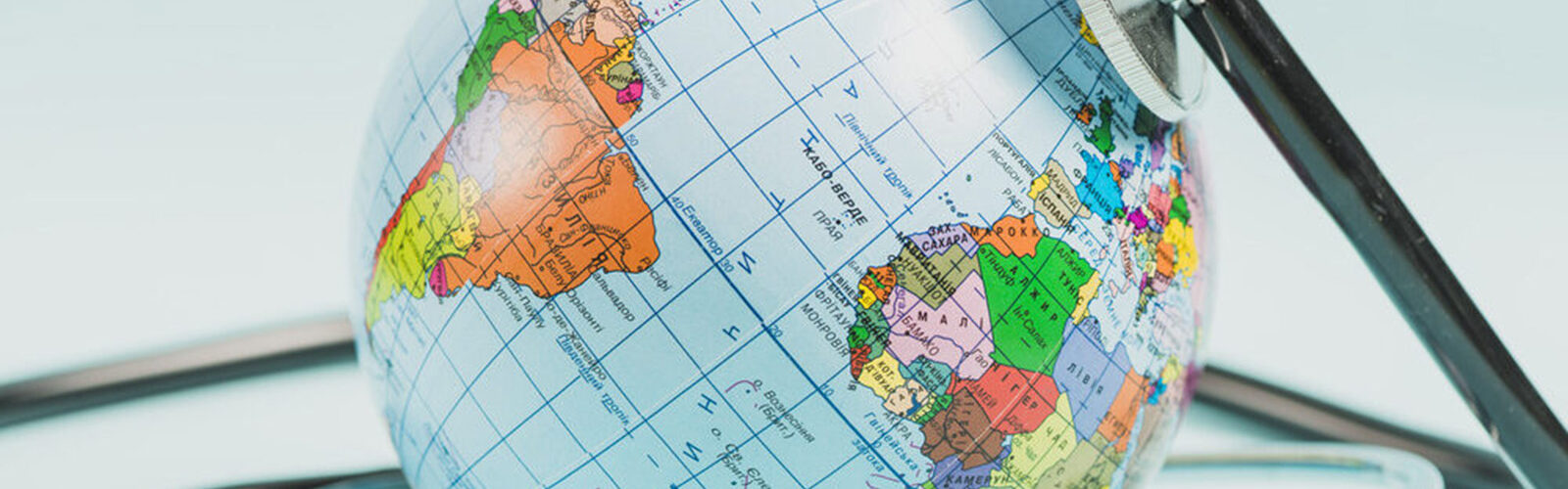 Globe with stethoscope